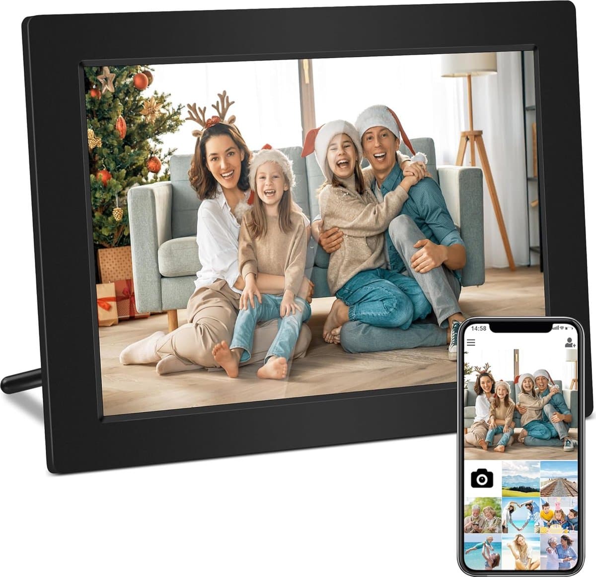 Solacis Digitale fotolijst - Digitale fotolijsten - Digitale fotokader - Digitale fotolijst met wifi - Must have voor in huis!