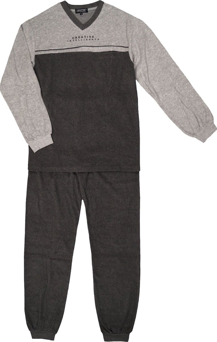 Gentlemen Heren badstof pyjama met V-hals - maat S