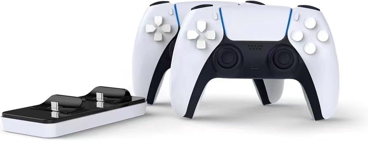 Charging Station Geschikt voor: Playstation 5 - Oplaadstation - Dual Controller - Docking Station - PS5 - Oplader twee PS5 Dual Controllers - Zwart PS5 DualSense draadloze controller - oplader PS5 - Dual charge