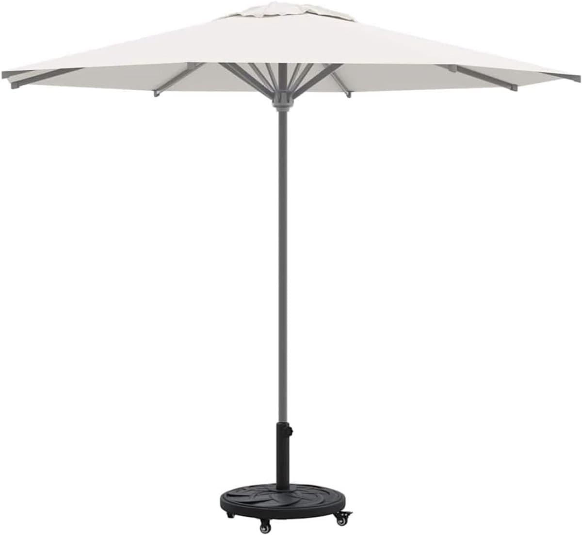 QUOVO® Parasolvoet op Wielen - Parasolvoet - Parasolvoeten - Zwart - 45cm x 45cm x 40cm