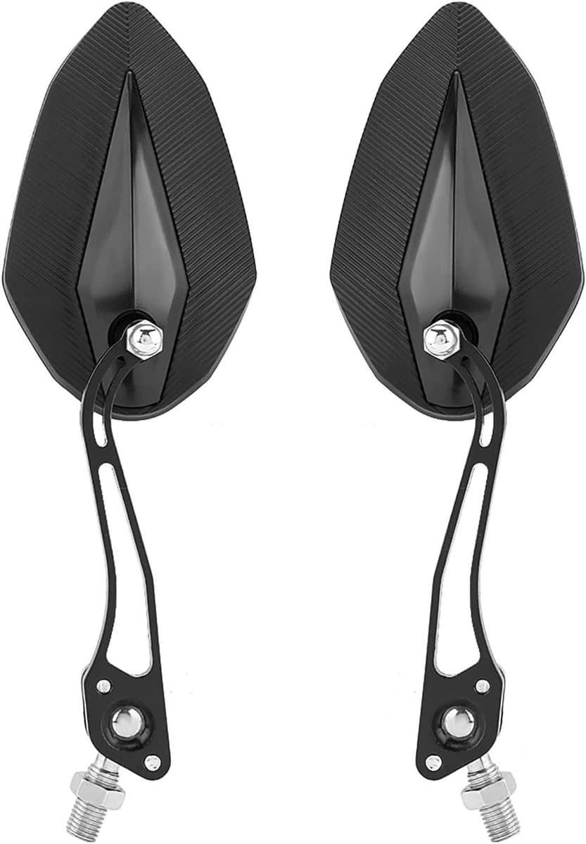 Motorfiets Achteruitkijkspiegel - Scooter Spiegel Paar - Veilig Rijden - Ultraduidelijke Lens - 8mm 10mm - Zwart