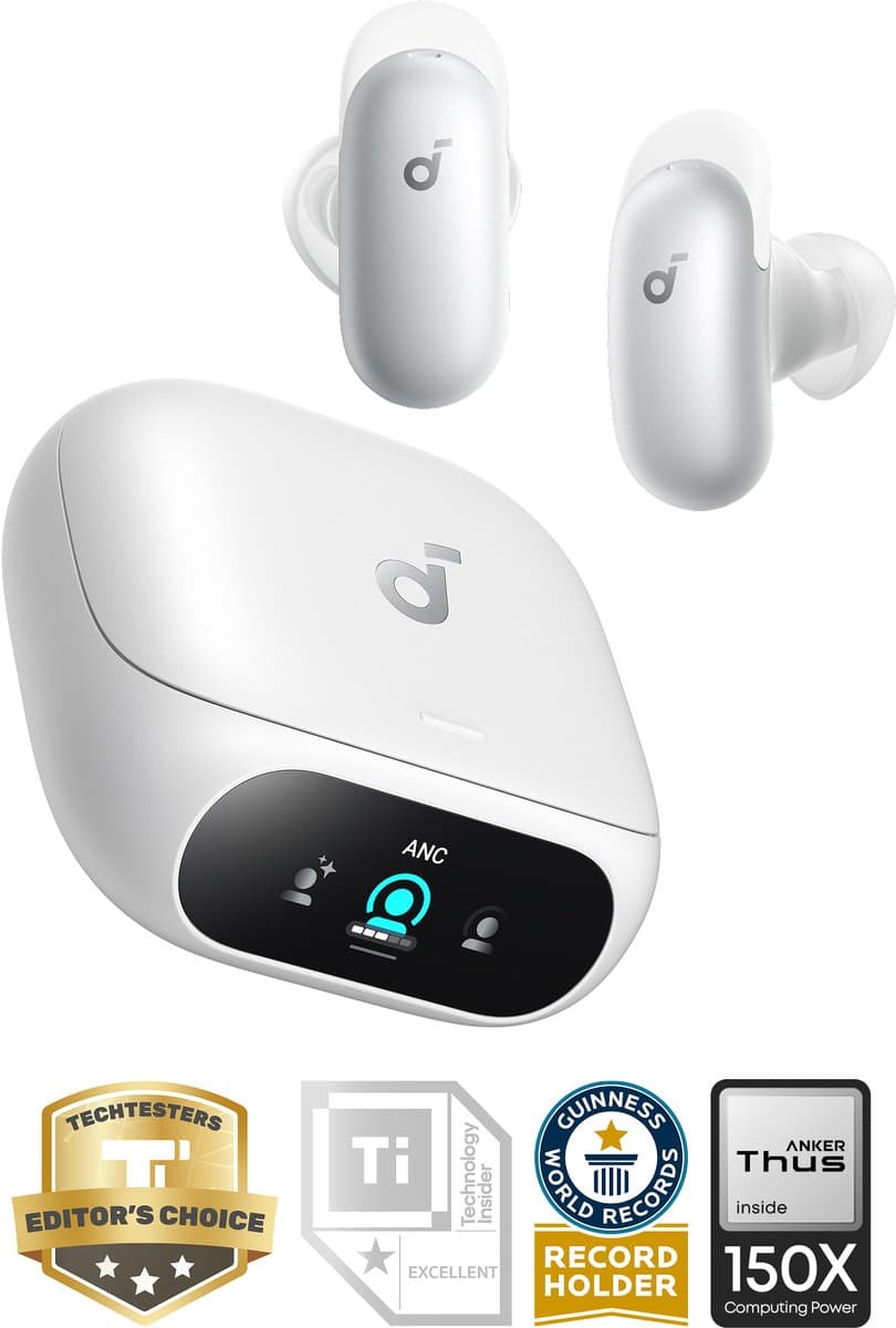 soundcore Liberty 5 Pro by Anker, Anker Thus Al Chip, Kristalheldere Gesprekken, Noise Cancelling Oordopjes, Draadloze Oordopjes, ANC Met 6,5 U/28 U:Speeltijd, Snelladen, Draadloos Opladen