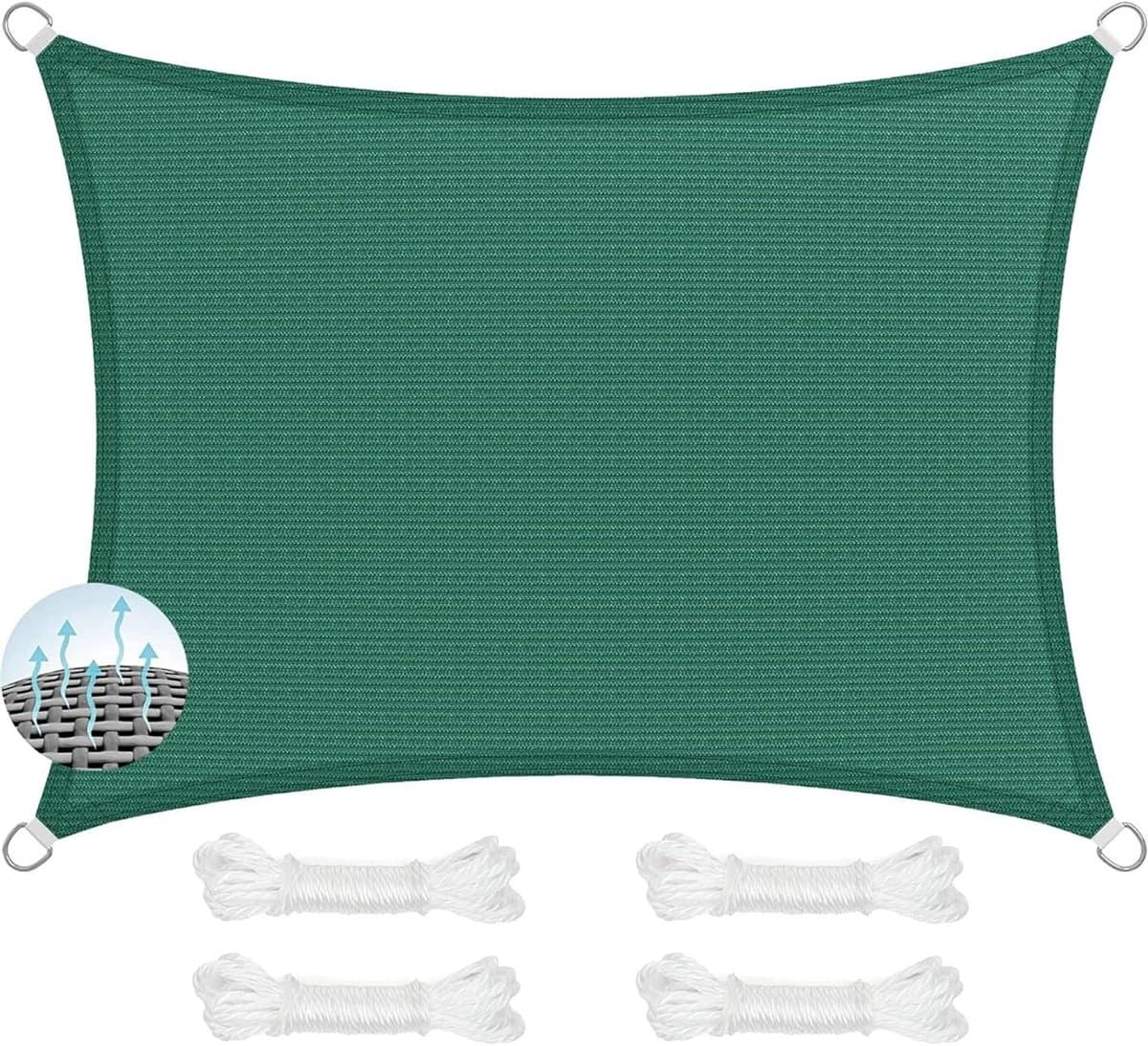 Schaduwdoek - Zonnedoek Tuin - Buiten Zitten - UV Beschermend Ademend - 50 x 160 cm - Donkergroen