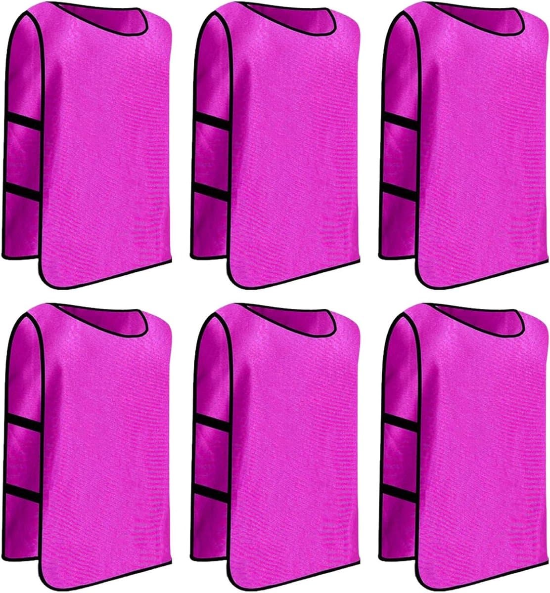 6-delige Sport Mesh Bibs Set voor Voetbal en Basketbal, Training Bodices voor Volwassenen, Ademend Vest voor Sportieve Activiteiten