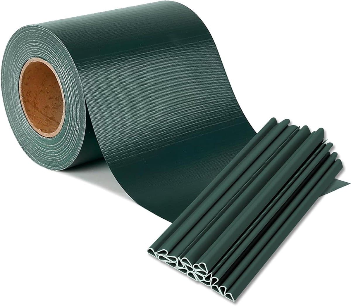 Privacyfolie Tuinhek - Inkijkbescherming Rol - Privacy Vergroten - UV-bestendig PVC - 70m x 19cm - Groen