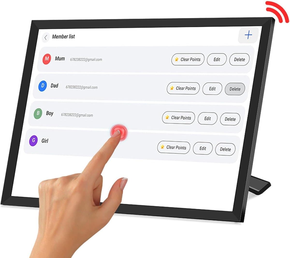 Digitale Agenda Planner - Smart Display Kalender - Gezinsplanning Taken - HD Touchscreen WiFi - 10.1 Inch Scherm