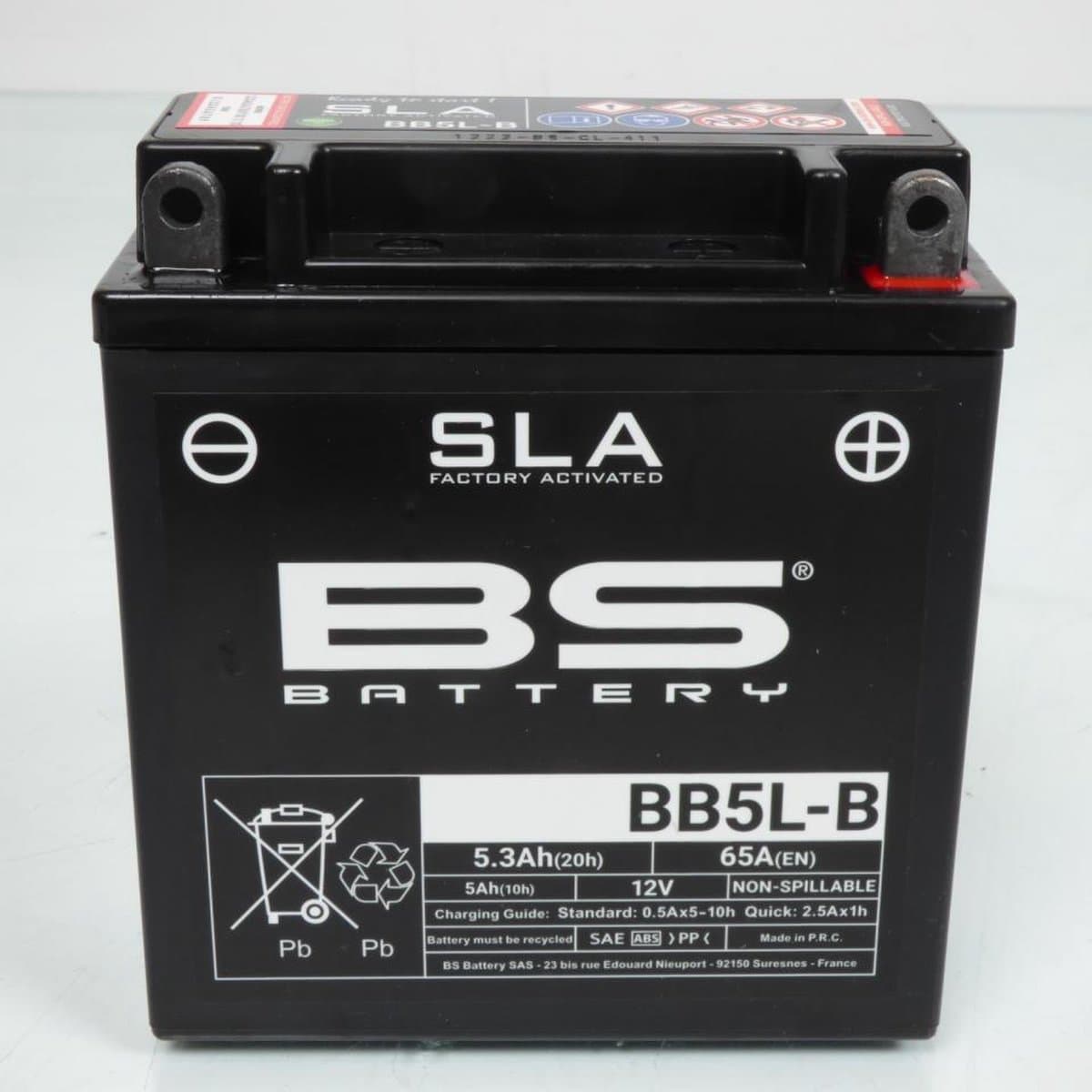 SLA BS-accu voor Gilera 50 Stalker Base scooter van 1997 tot 2012 YB5L-B / 12 V 5,3 Ah nieuw