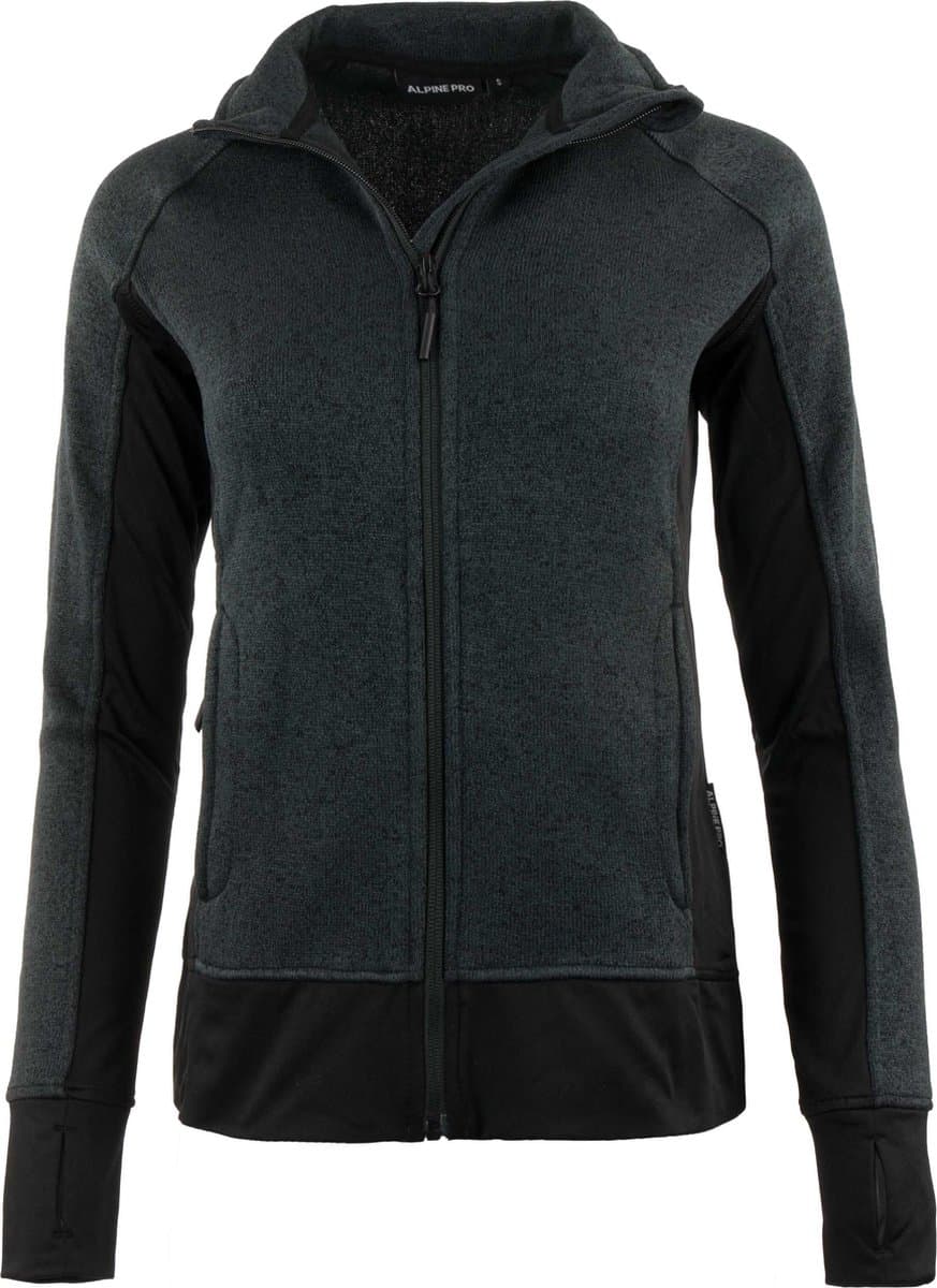 Alpine Pro Brema Fleece Met Volledige Rits Zwart XS Vrouw