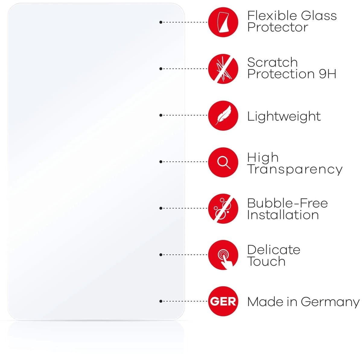 upscreen - Screenprotector voor Seat Ateca FR 2023 - Folie Beschermfolie Beschermglas transparant