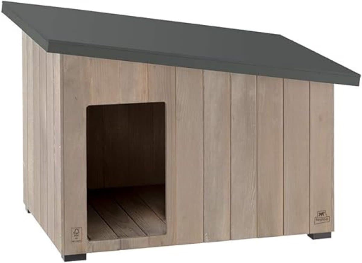SCH® Hondenhok Buiten - Hondenhok - Bruin en Grijs - 50cm x 96cm x 67cm