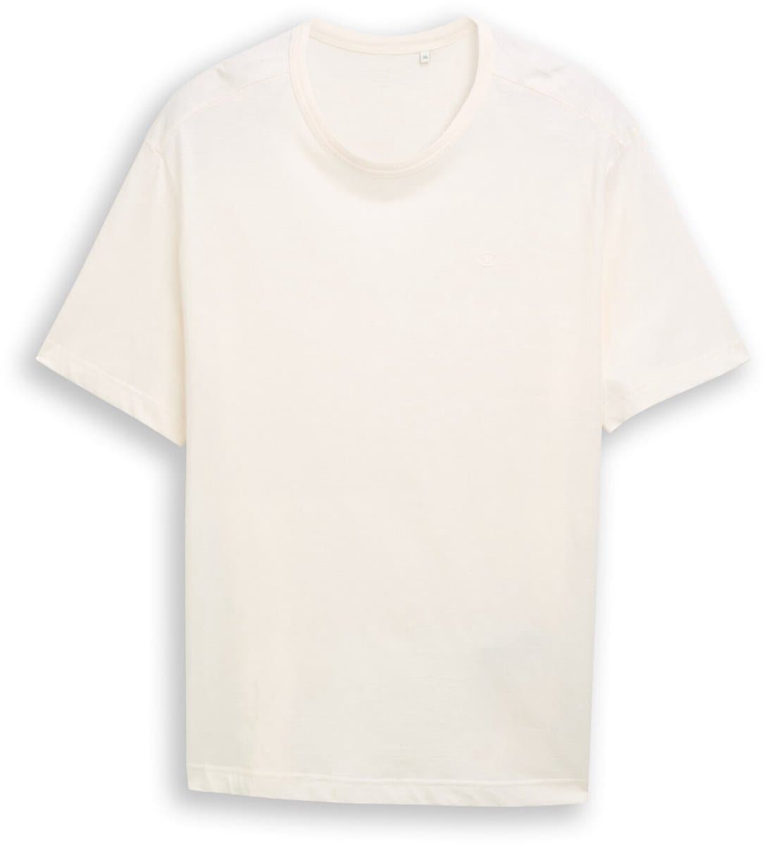 Tom Tailor - Plus Size - Basic T-shirt van katoen - Maat 4XL - Gardenia White