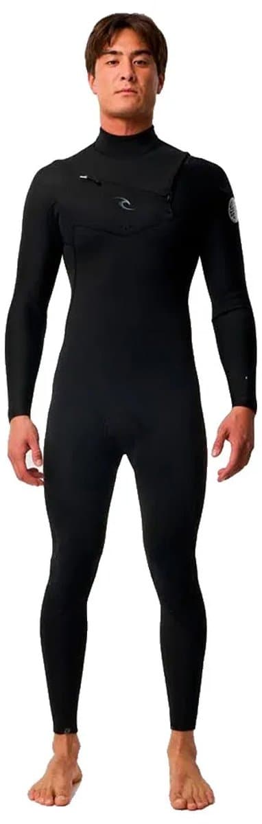 Rip Curl Dawn Patrol 3/2 Mm Lange Mouwen Neopreen Wetsuit Met Borst Rits Zwart MS Man
