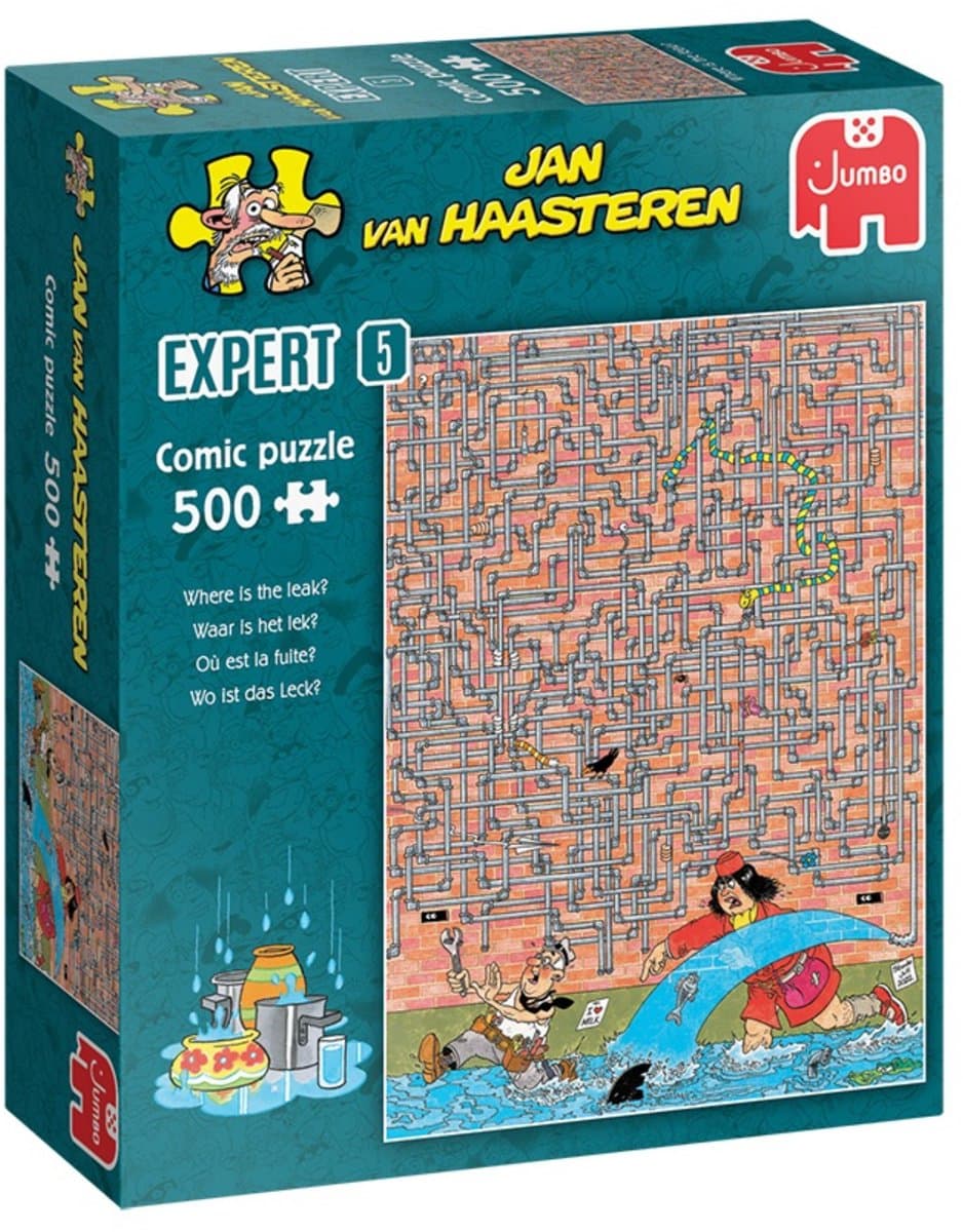 Jan van Haasteren Expert - Where is the leak? - 500 stukjes - Puzzel