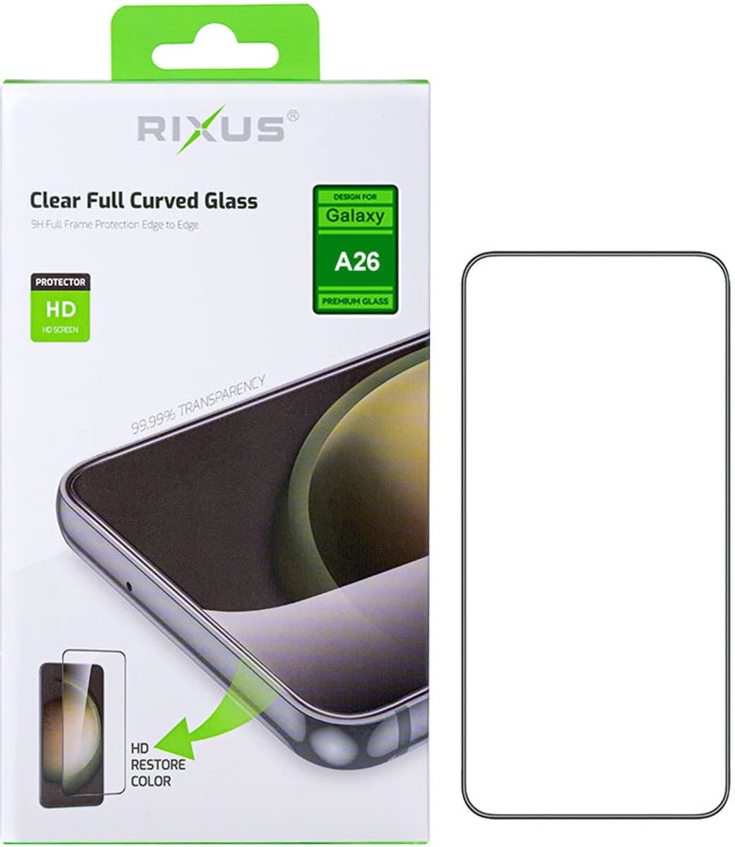 Rixus Clear HD Full Cover Tempered Glass For Samsung Galaxy A26