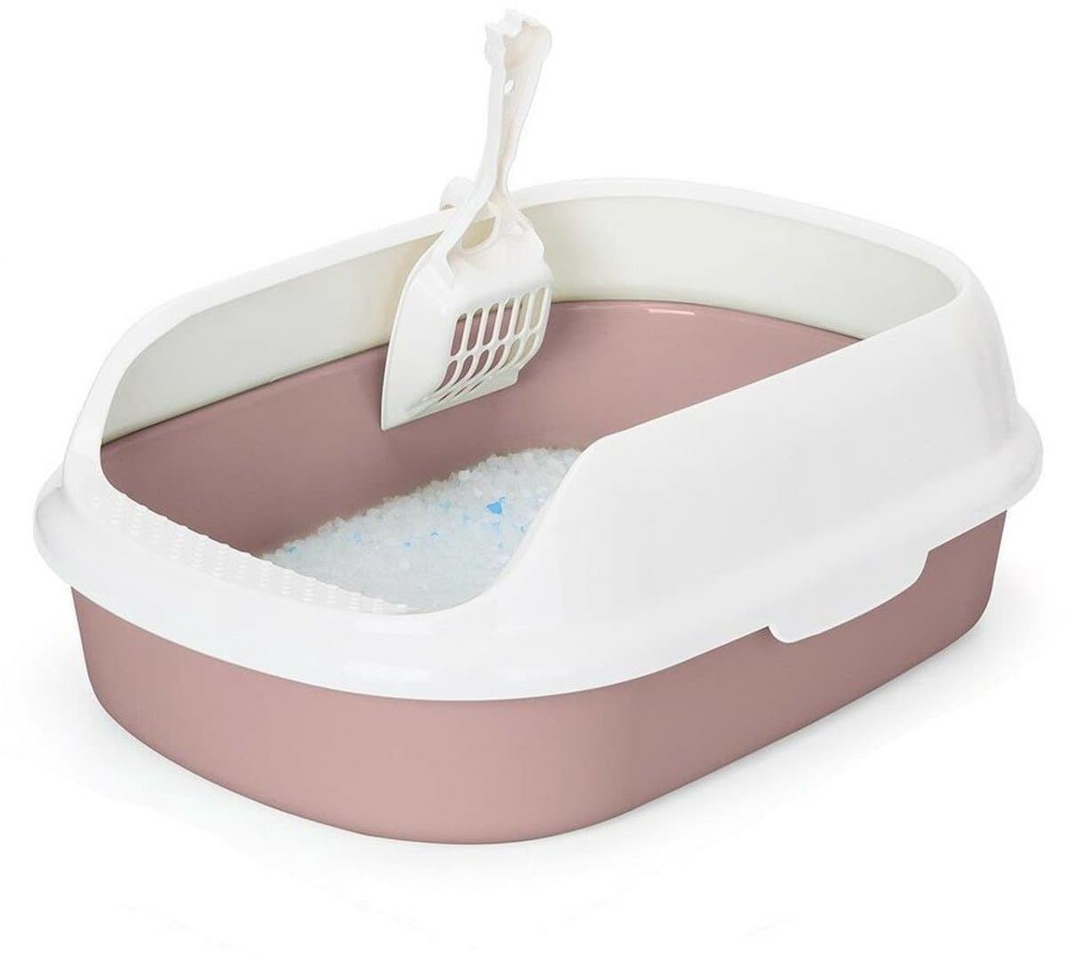 Nobleza Kattenbak open - Kattentoilet - Maat M - L48xB35xH18 cm - Open kattenbak met schepje - Bruin