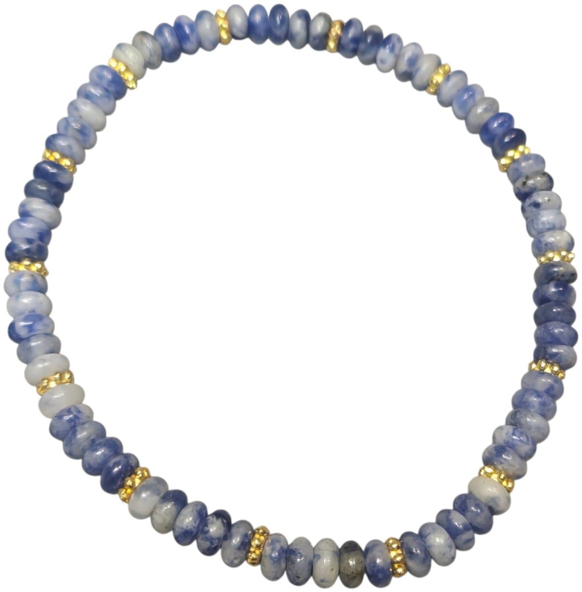 Solaliet armband met goudkleurige spacers.