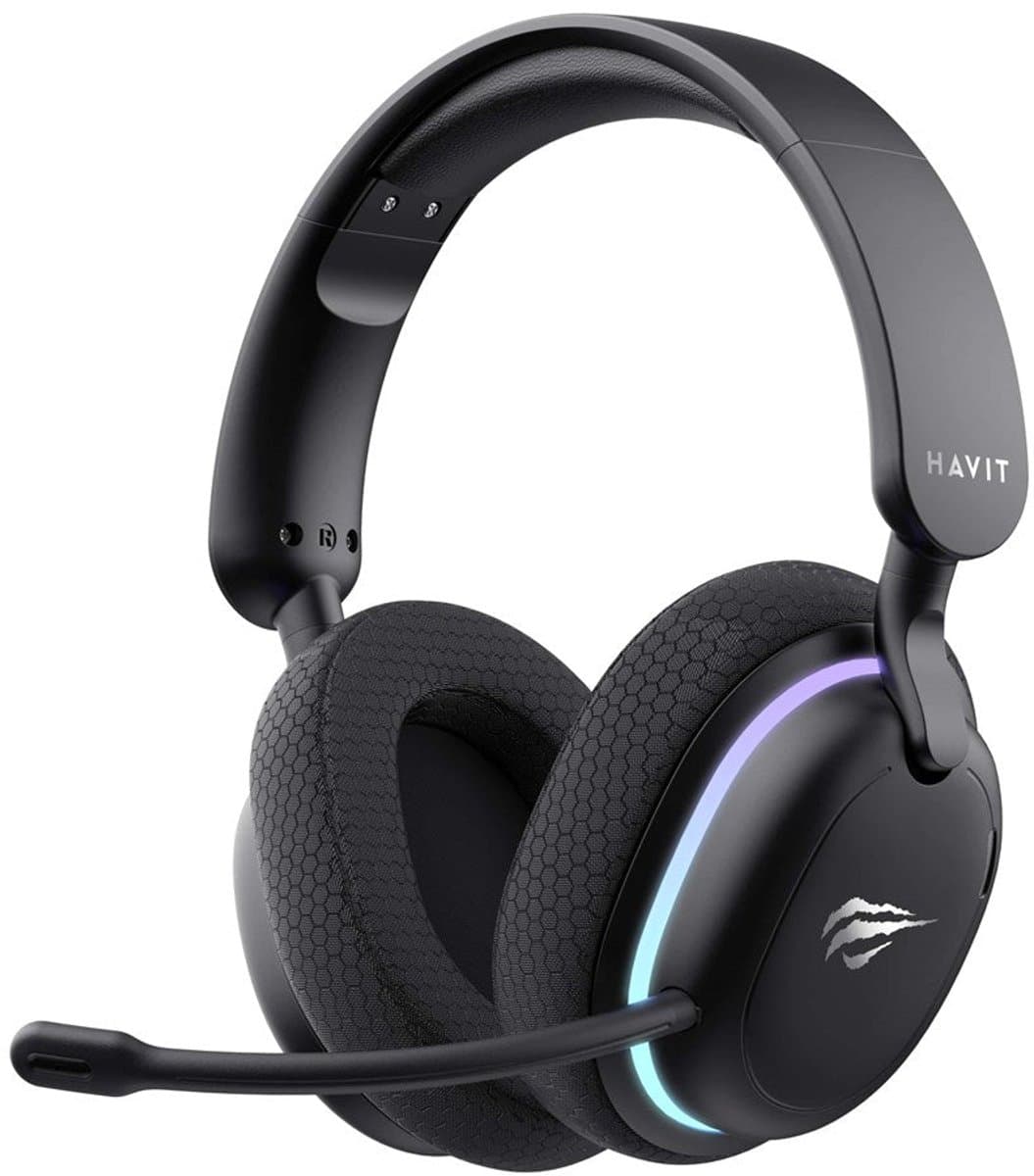 Havit Fuxi-H7 - Gaming Hoofdtelefoon - Draadloos - Zwart - RGB-Verlichting