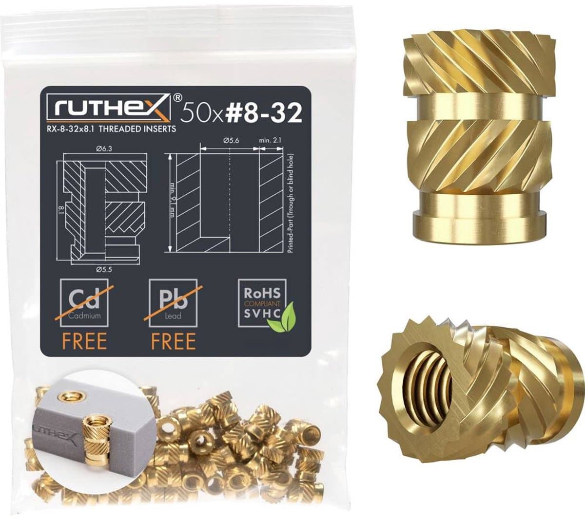 ruthex Schroefdraadinzet RX-8-32x8.1 GE-8-32x81-001
