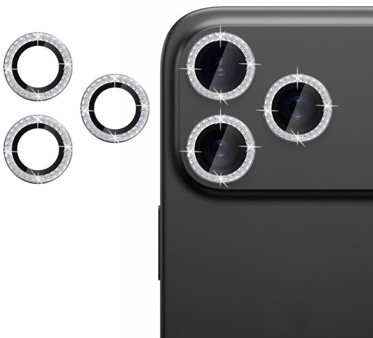 Mobile5 - Apple iPhone 17 Pro - Camera lens protector - Gehard glas - 9H Bescherming - Diamant