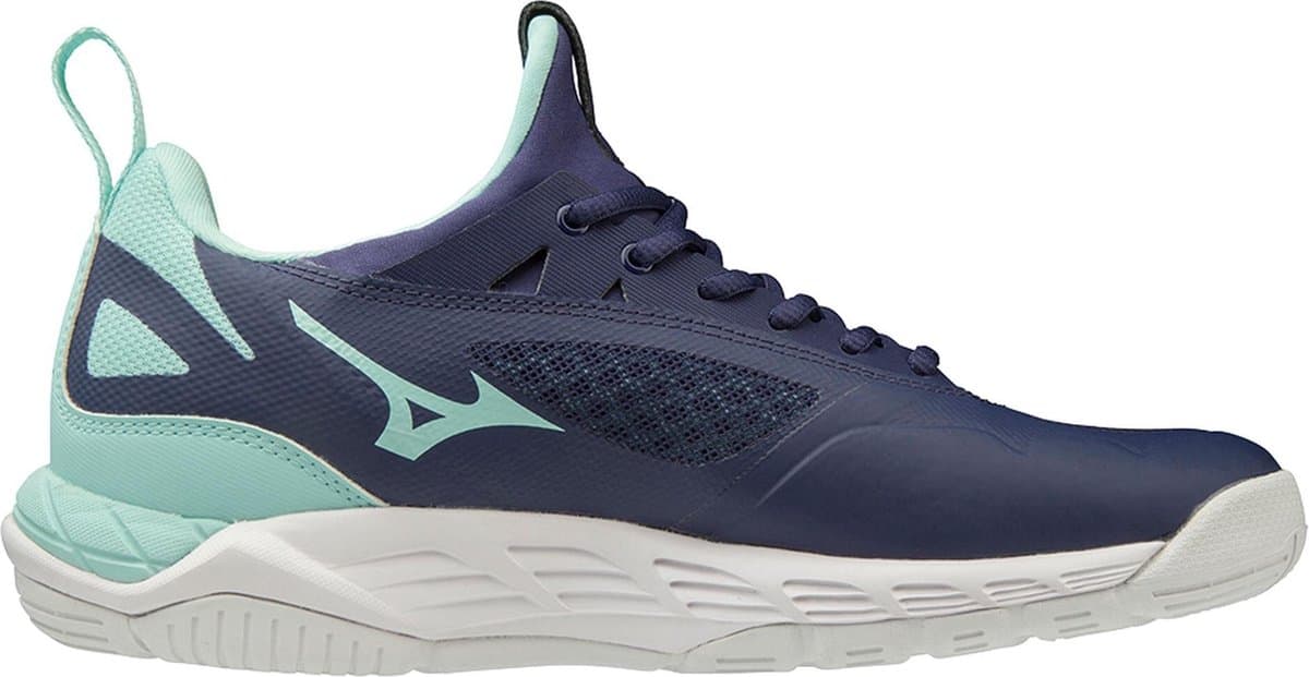 Mizuno Wave Luminous Sportschoenen - Maat 38.5 - Vrouwen - donkerblauw/lichtblauw/wit