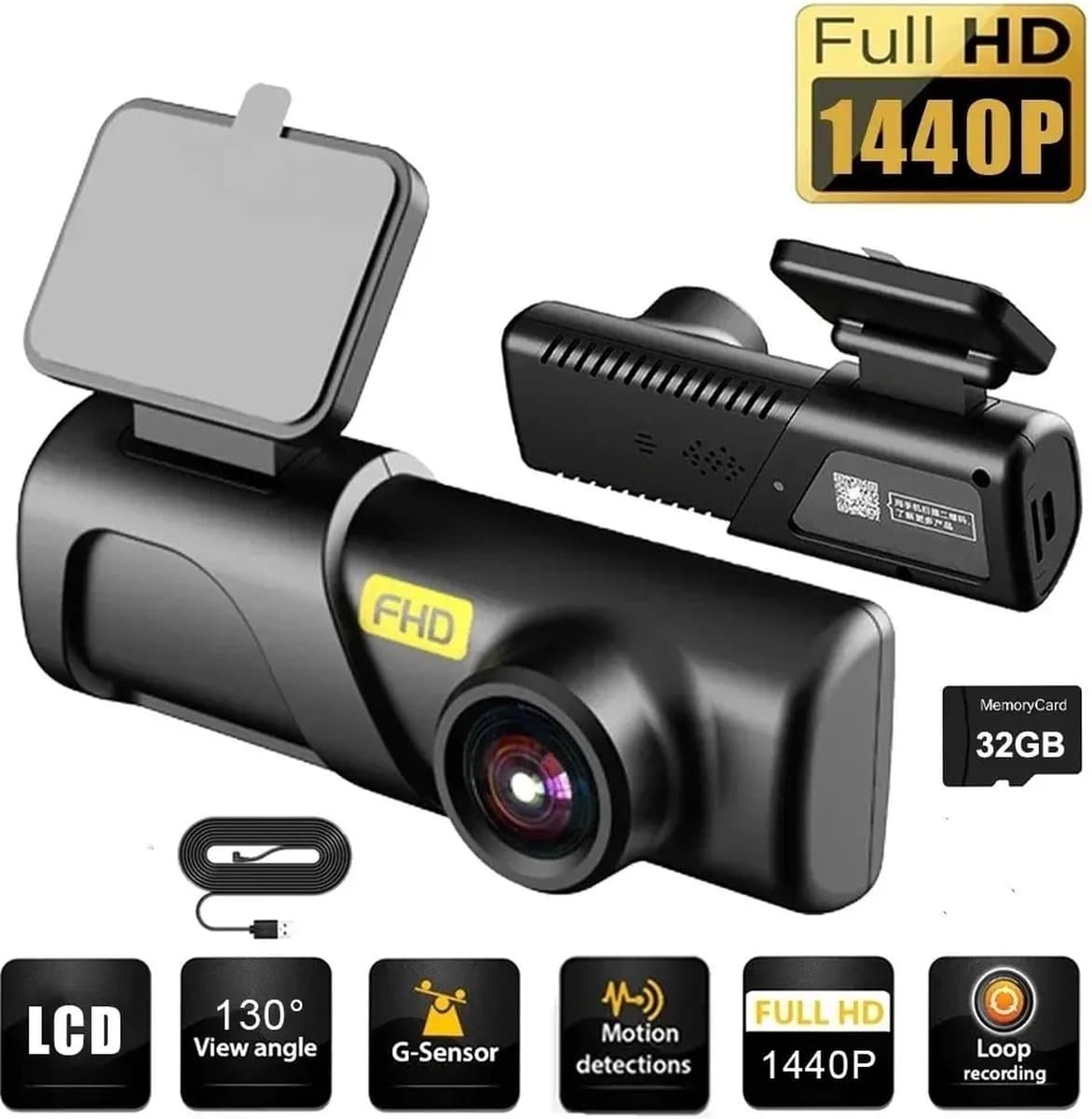 Czsky DashCam voor auto 2k 1440p HD Wifi
