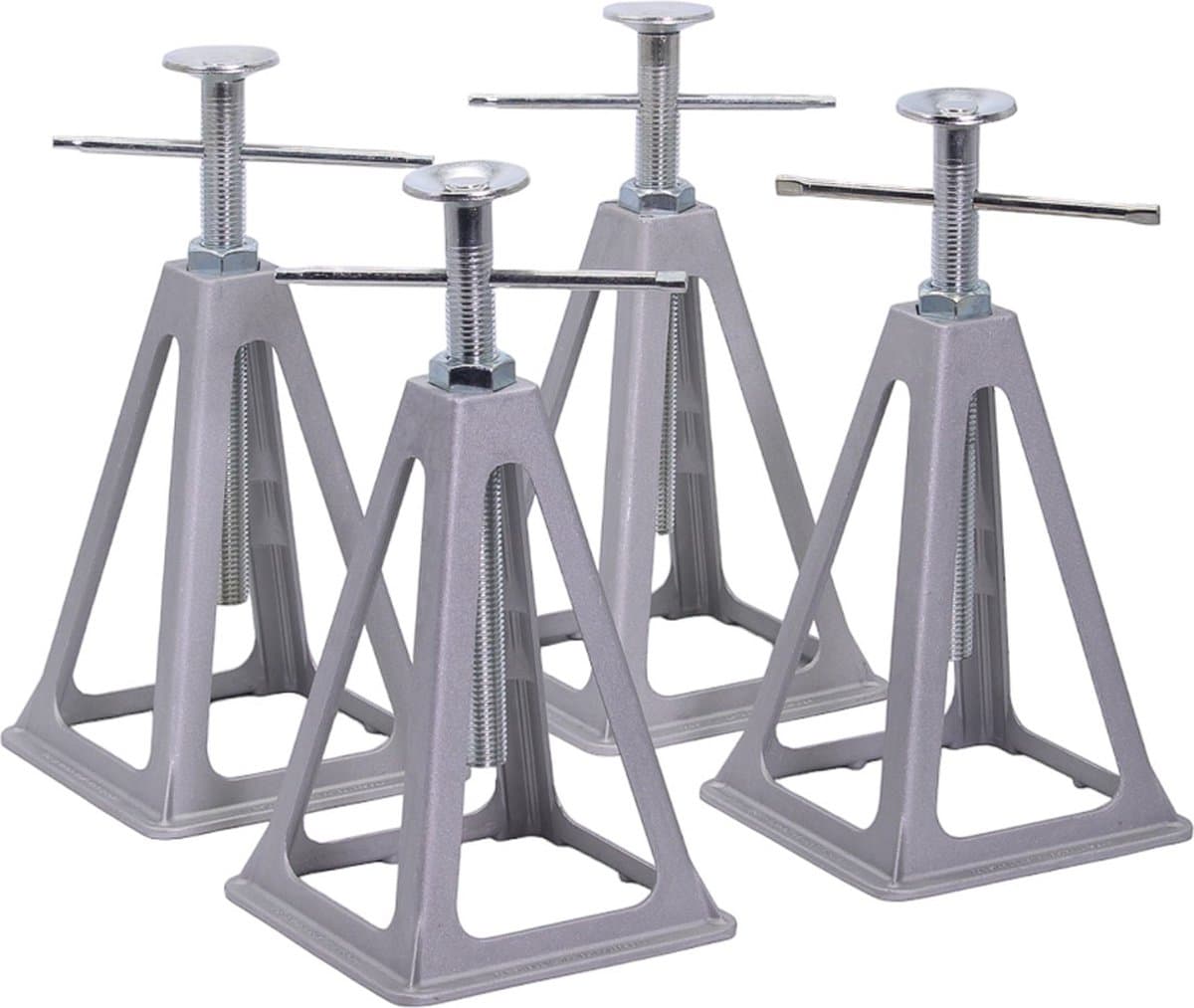 Aluminium Caravansteun, Assteun set van 4 stuks, 280 - 430 mm