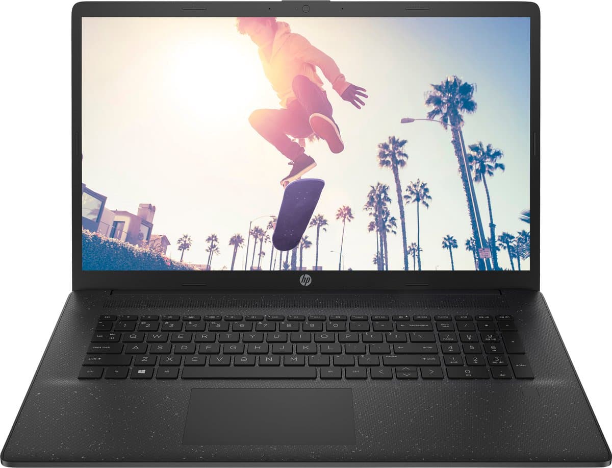 HP 17-cn0104na Intel® Pentium® Silver N5030 Laptop 43,9 cm (17.3") Full HD 8 GB DDR4-SDRAM 128 GB SSD Wi-Fi 5 (802.11ac) Windows 11 Home in S mode Zwart