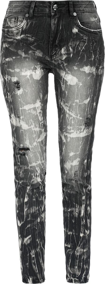 Rock Rebel by EMP grijze jeans in destroyed-look - Dames - W27L32