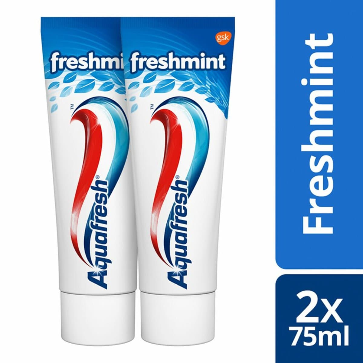 Aquafresh Tandpasta Freshmint 3in1 Gezonde Tanden - 2 x 2 x 75 ml - Voordeelverpakking