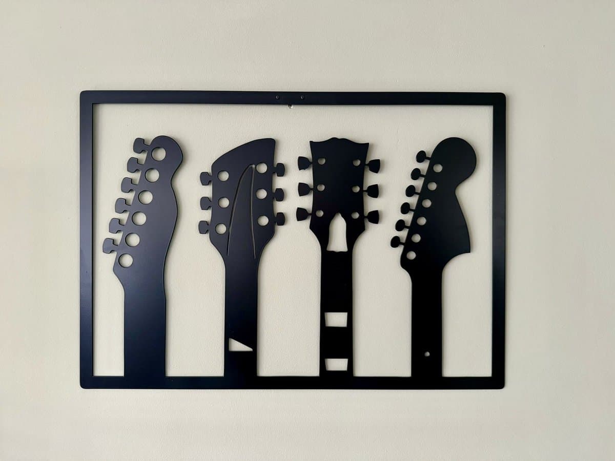 Metalen wanddecoraties - De gitaren - Wandecoratie van metaal