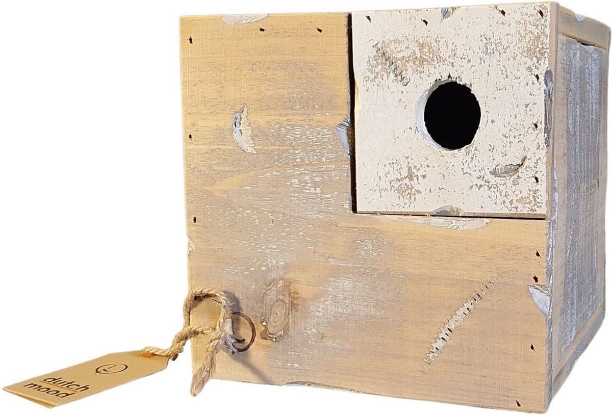 Birdhouse old dutch StB square - vogelhuisje hout