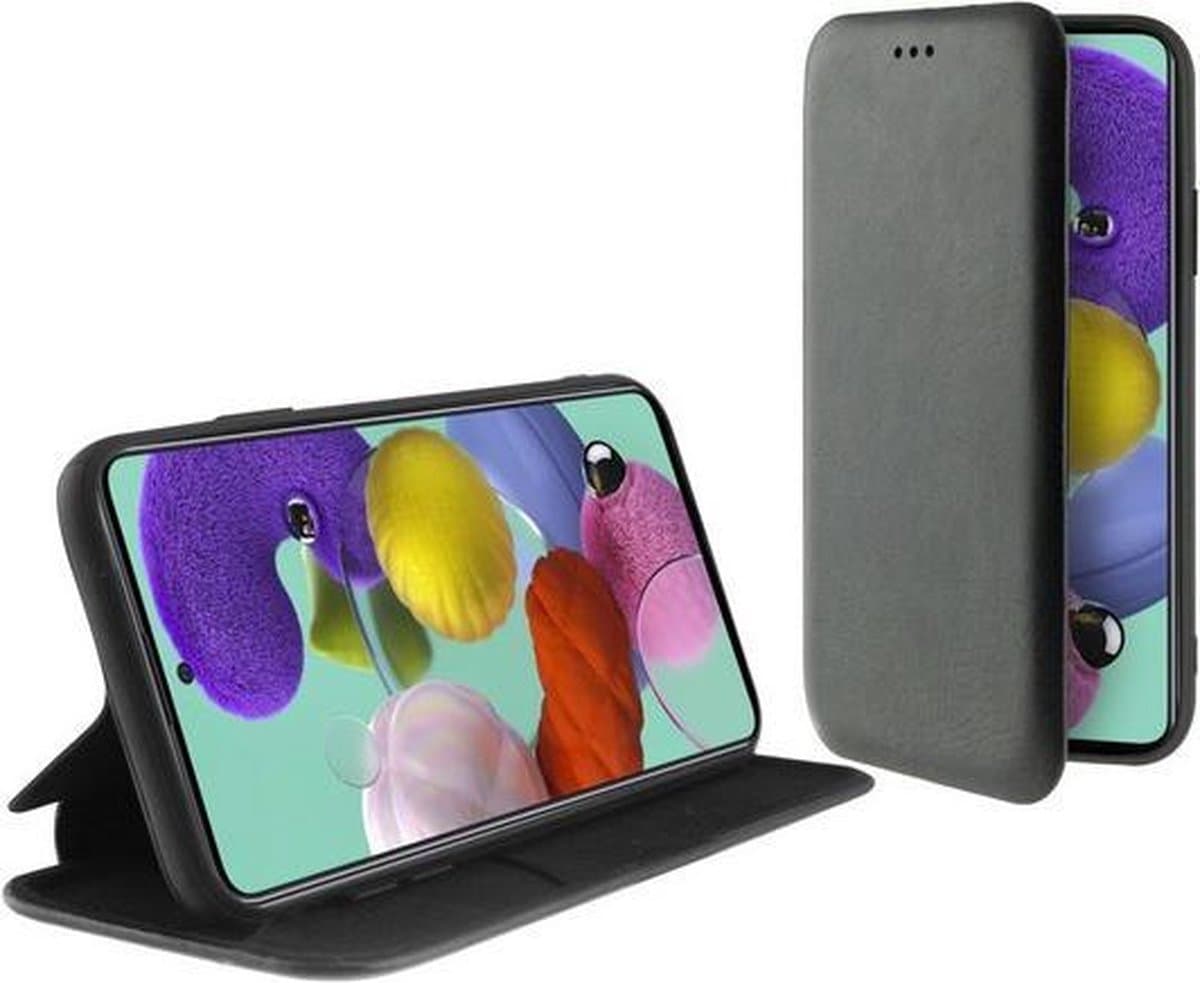 Contact Lite Standing Galaxy A71 Silicone Telefoonhoesje Zwart