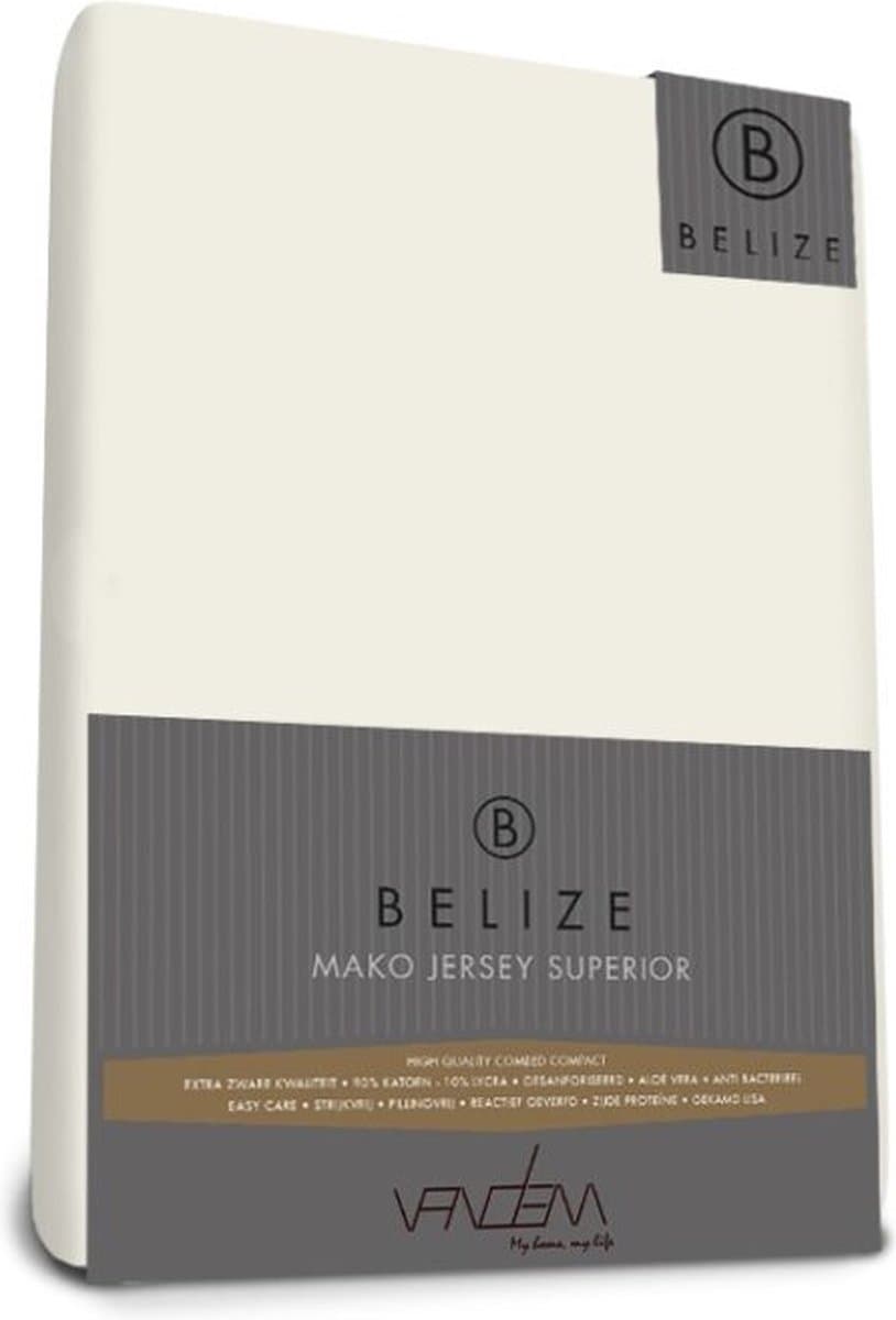 Van Dem - Belize - Mako Jersey hoeslaken 160 x 200 cm creme