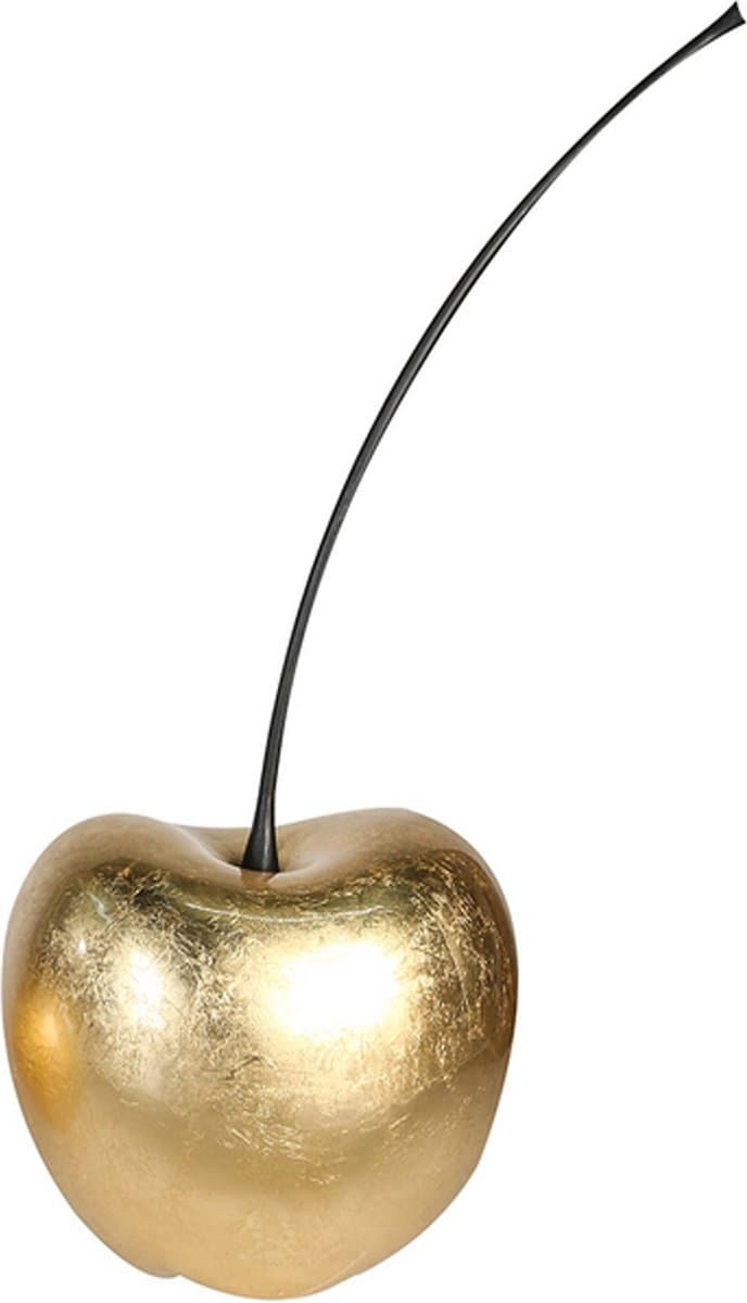 Sculptuur - Beeld - "Celebration" Kers - Goud - Decoratief Figuur - Fruit - Diameter 17 cm - H 42 cm