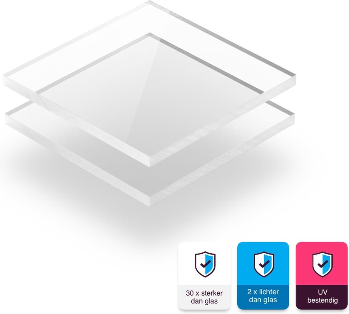 Plexiglas GS plaat 2 mm dik - 160 x 90 cm - Helder