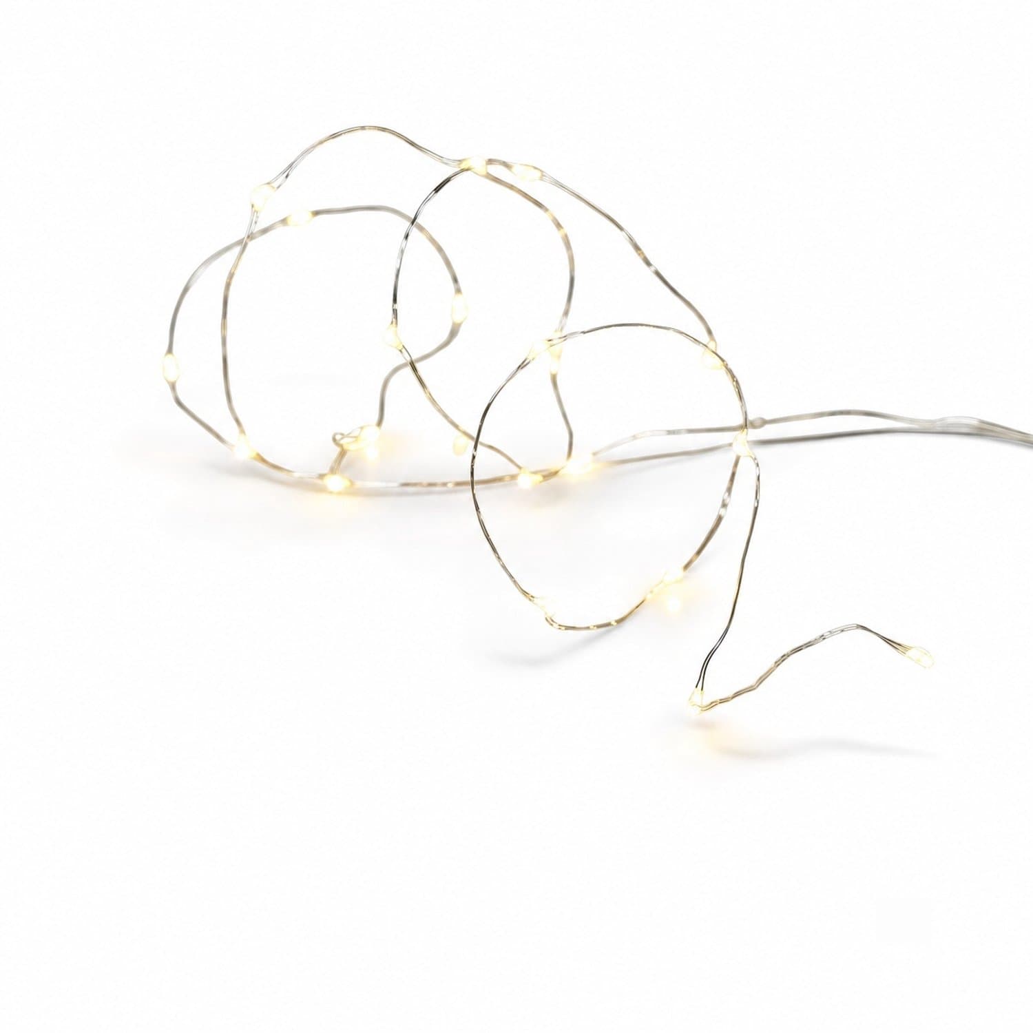 STEGGER - kerstverlichting - Lichtsnoer - Flesverlichting 20 LED zilverdraad warm wit