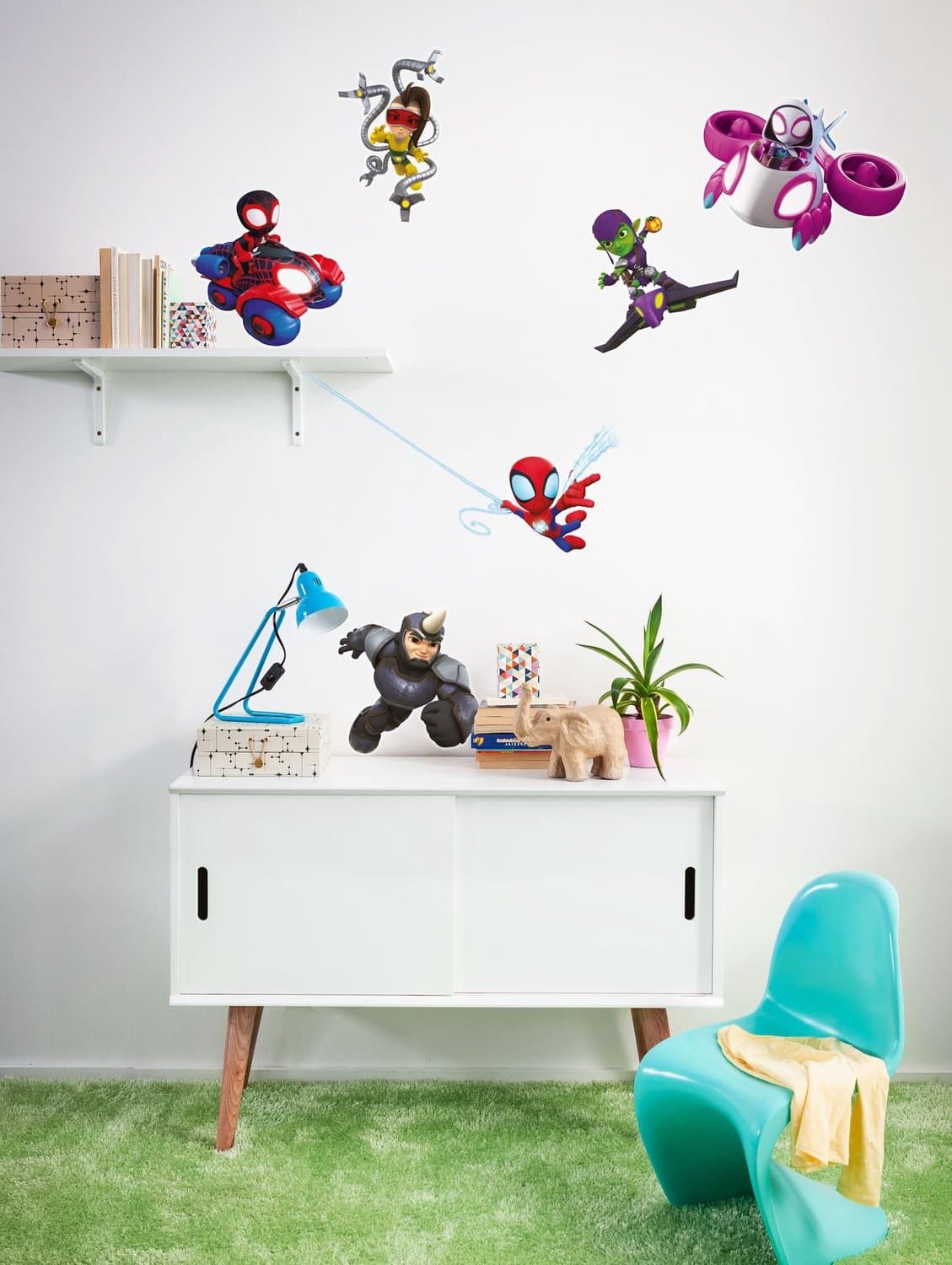 Wanddecoratie Spidey en zijn vrienden - Multicolor 50 x 70 cm