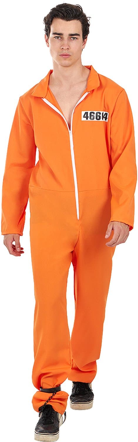 FUNIDELIA Gevangenis Kostuum - Oranje Overall - Maat: XXL - XL