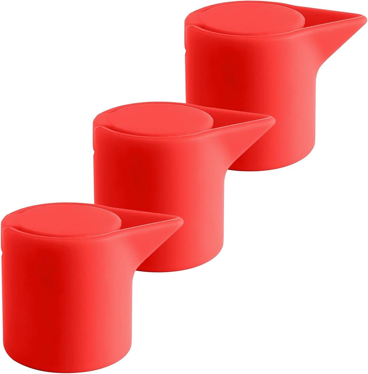 Wijnstoppers Voor Flessen - Champagne Beschermers - Flessen Afsluiten - Luchtdichte Afdichting - 3 Stuks - Rood