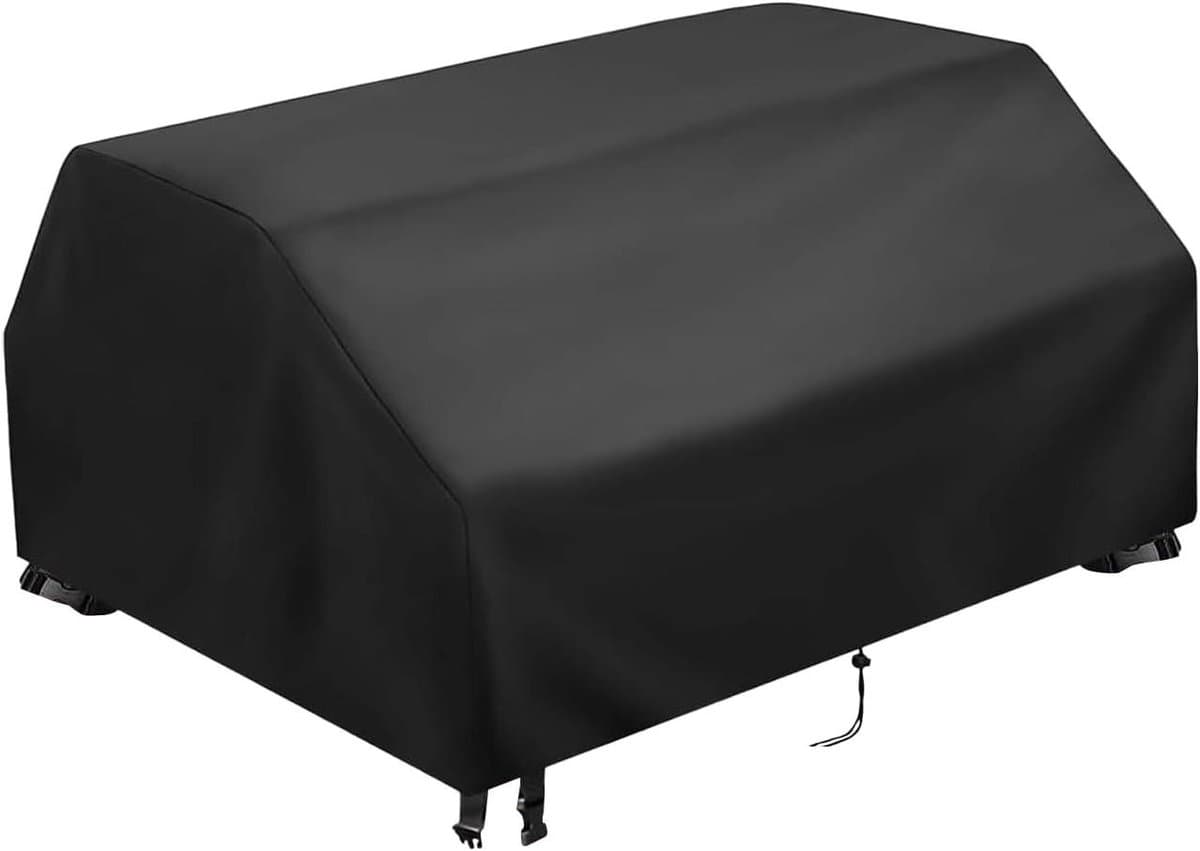 Picknicktafelhoezen - Tafelbescherming Buiten - Tuinmeubelen Beschermen - Verstelbare Elastische Band - 102 x 102 x 532 cm - Zwart