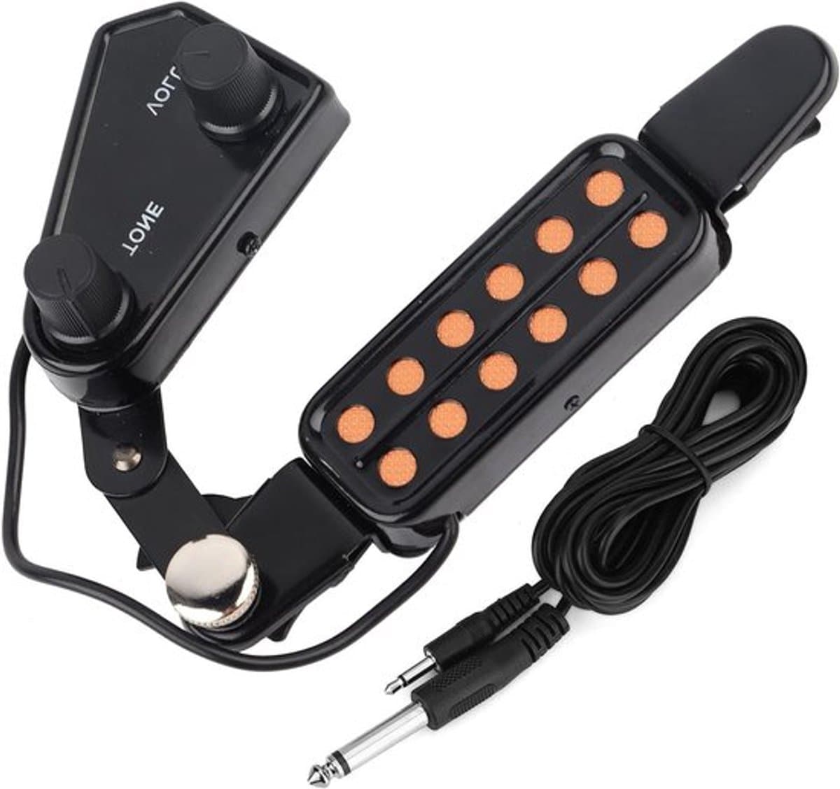 Magnetische Transducer met 12 Geluidsgaten en Voorversterker - Akoestische Gitaar Accessoire met Volumeregeling - Volumetuner Set