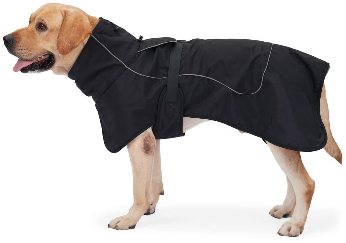 HEYWEAN Hondenjas waterdichte hondenjas koud weer reflecterende jas met zachte fleece voering warme jas voor huisdier - ShopVlot