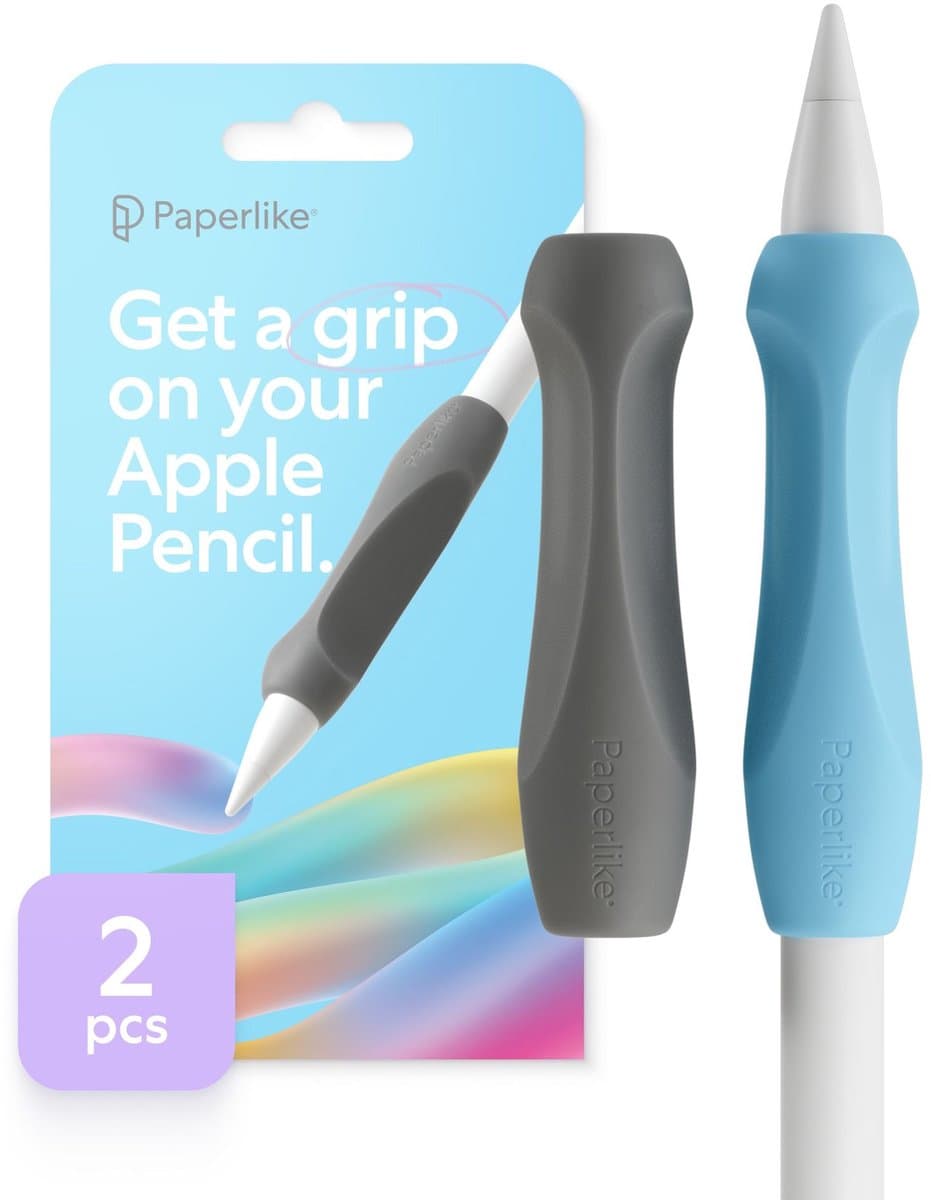 Paperlike Pencil Grips voor de Apple Pencil - 2-Pack - Grijs