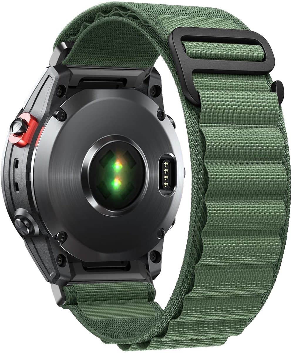 SolidKeus - QuickFit 26mm Nylon Vervangband voor Garmin Fenix Series