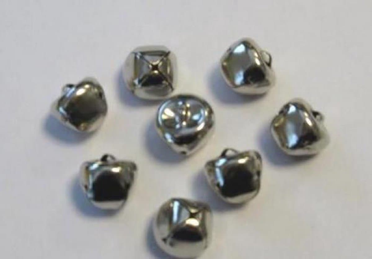 Kerst belletjes zilver 15 milimeter 8 Stuks (1 Pak)