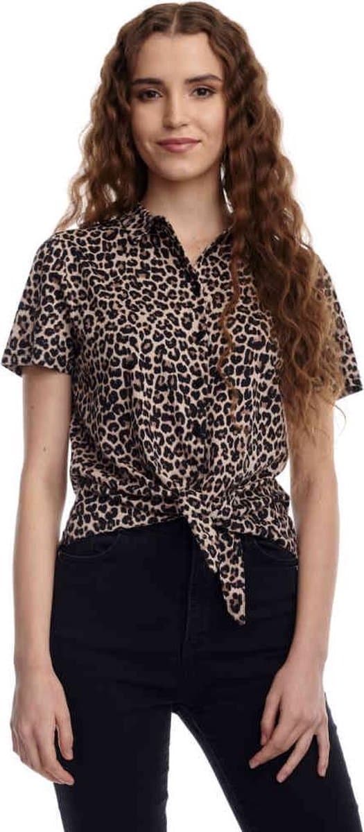 Pussy Deluxe Leo Dames Blouse - luipaard - XS
