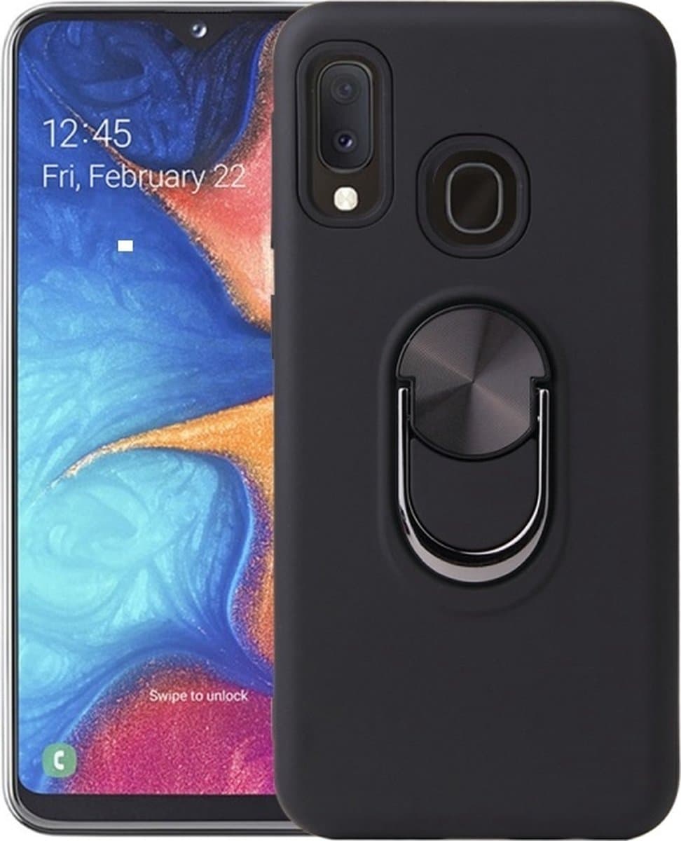 Hoesje Geschikt Voor Samsung Galaxy A20S hoesje Shockproof Armor case - back cover – TPU – Zwart
