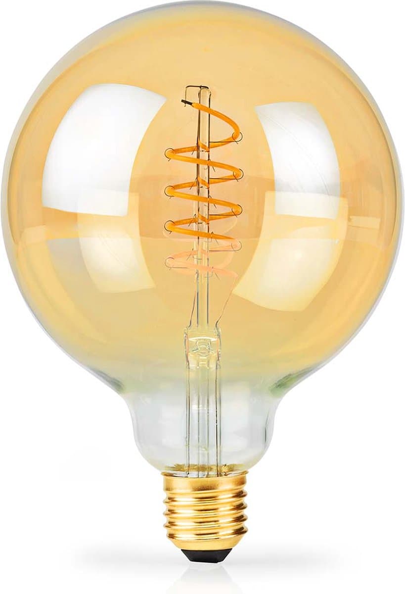 Nedis LED-filamentlamp E27 | G125 | 3,8 W | 250 lm | 2100 K | dimbaar | extra warm wit | retrostijl | 1 stuk