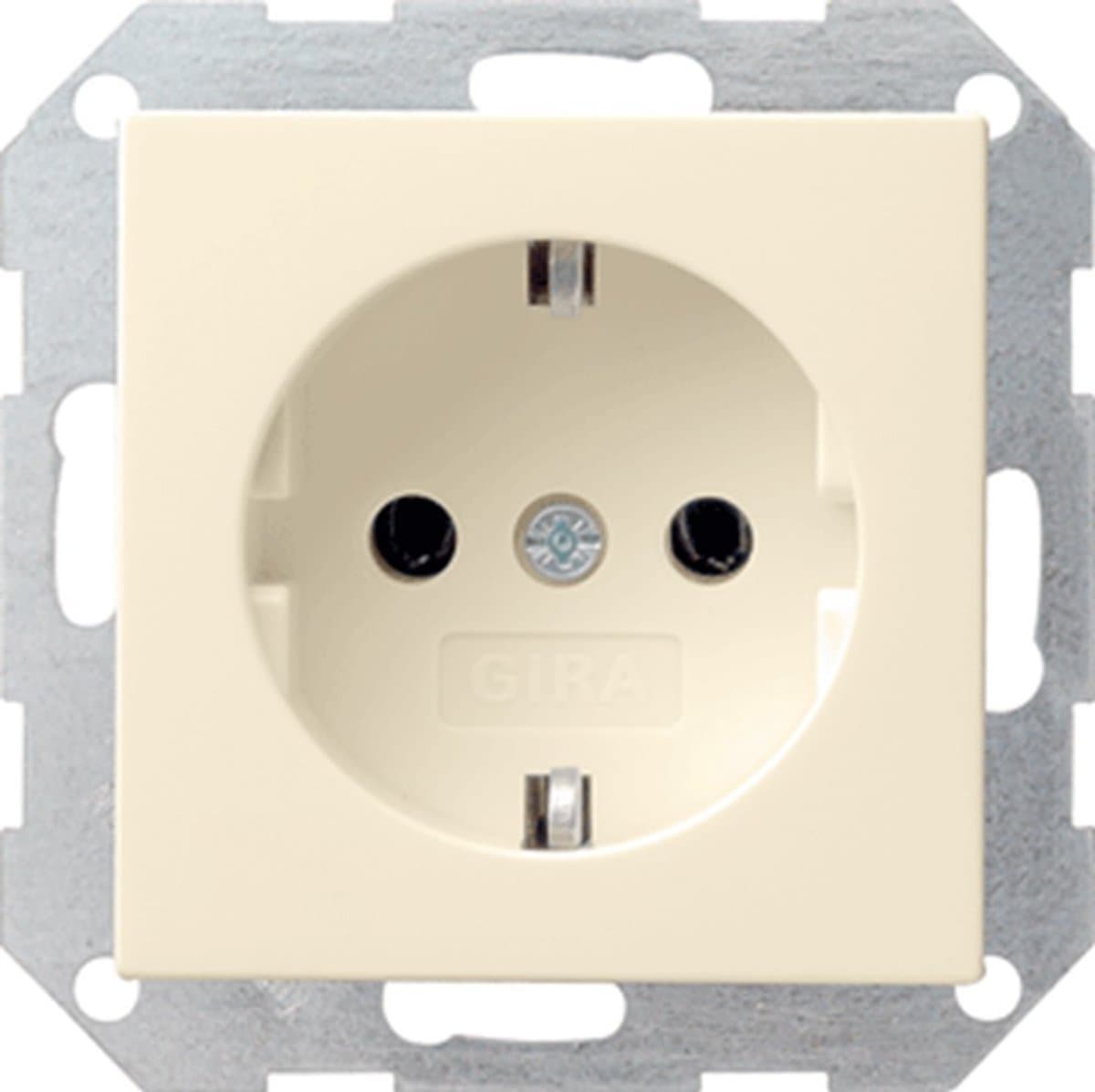 Gira - Wandcontactdoos met Randaarde Creme