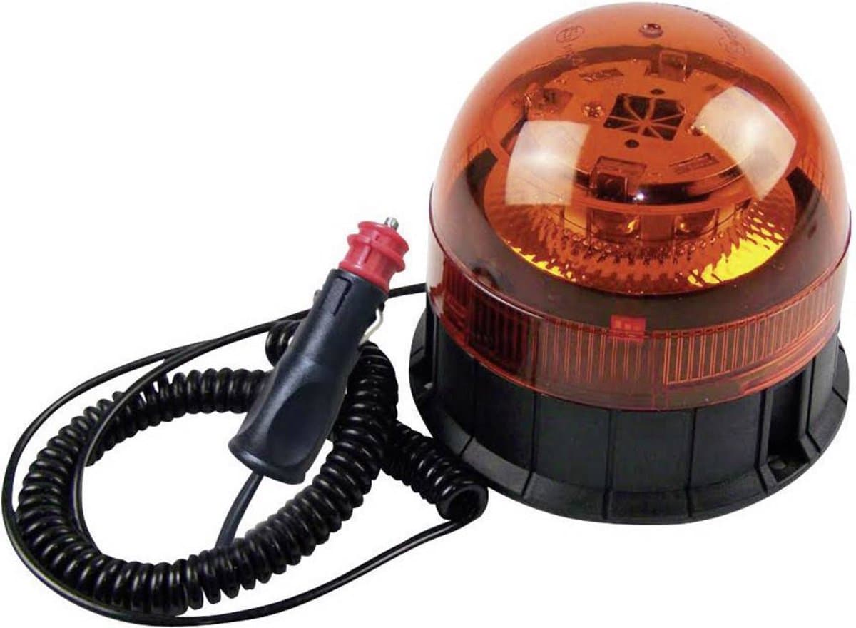 Berger & Schröter 20209 Zwaailicht 12 V, 24 V werkt op boordnet Zuignapvoet, Schroefmontage, Magneetbevestiging Oranje